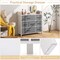 Costway 5/7-Drawer Dresser for Bedroom Chest of Drawers with 2 Large Fabric Bins White